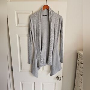 PattyBoutik S Gray Long Cardigan Viscose Nylon Mix Very Good Used Condition